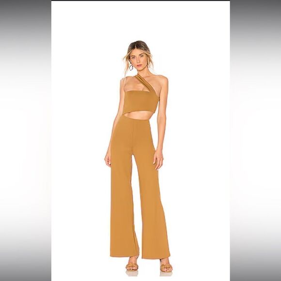 House of Harlow X revolve toffee Fabien women’s wide leg jumpsuit size L - Picture 5 of 15